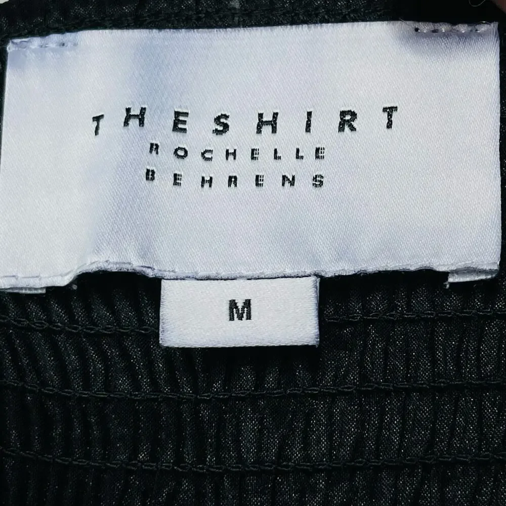 The Shirt Rochelle Behrens Veronica Taffeta Babydoll Dress size M Black - Picture 3 of 11